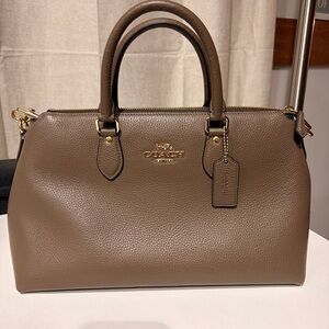 Coach Taupe Leather Satchel